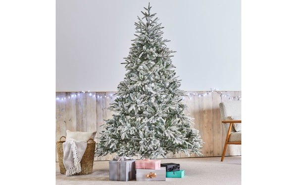 Snowmass 7ft 210cm Premium Pre Lit White Christmas Tree With 500 LED Lights