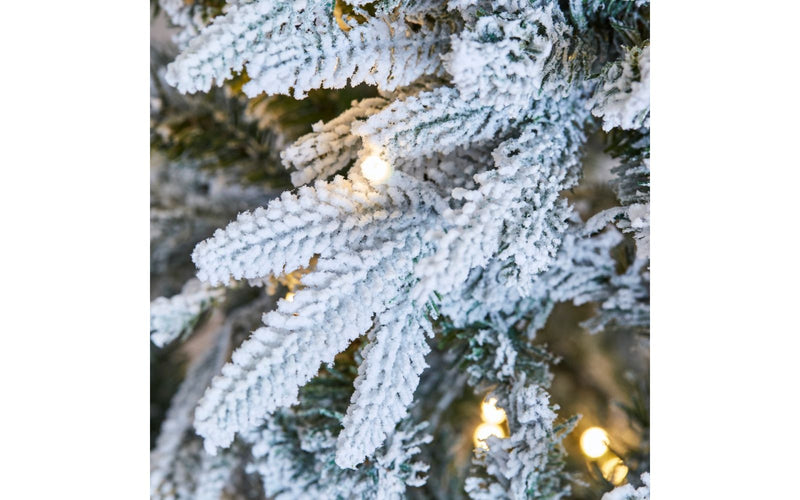 Snowmass 7ft 210cm Premium Pre Lit White Christmas Tree With 500 LED Lights