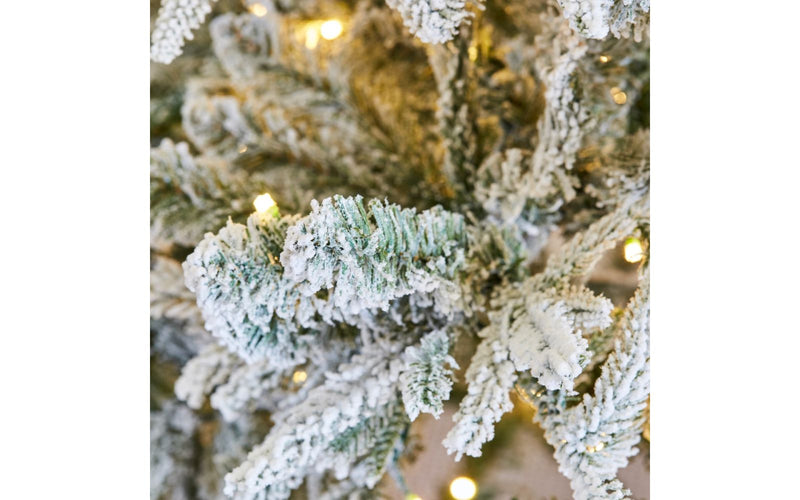 Snowmass 7ft 210cm Premium Pre Lit White Christmas Tree With 500 LED Lights